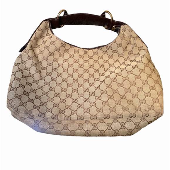 Gucci Hobo monogram,100% authentic,canvass,made in Italy,gold tone - Picture 2 of 13